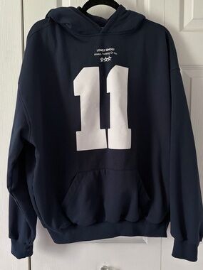 LONELY GHOST Navy “11:11” Hoodie
